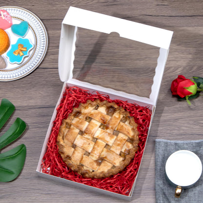 TEMLQPACK 50pcs 9x9x2.5 Inches White Bakery Boxes - Cookies, Pie, Chocolate Covered Strawberries, Breakable Heart, Charcuterie Boxes for Valentine's & Christmas 🍁 All In One Marketplace Canada