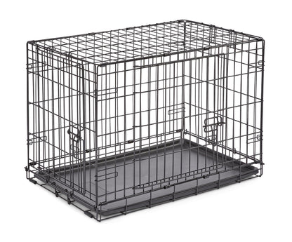 MidWest Homes for Pets 30-Inch New World Crate for Medium Breeds, 21-40 lbs, Double Door Folding Dog Crate, Leak-Proof Tray & Secure Latches, Portable, Durable & Easy to Assemble 🍁 All In One Marketplace Canada