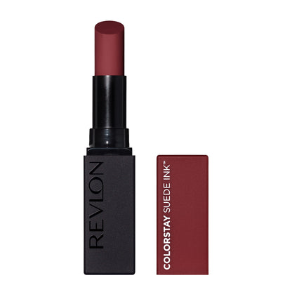 REVLON Lipstick, ColorStay Suede Ink, Built-in Primer, Infused with Vitamin E, Waterproof, Smudgeproof, Matte Color, 019 In the Zone (Pack of 1)
