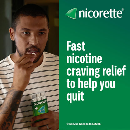 Nicorette 2mg Nicotine Gum, Cinnamon – Quit Smoking Aid with Fast Craving & Withdrawal Relief, Nicotine Replacement Therapy (NRT), 105 Pieces Nicorette