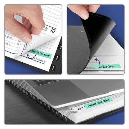 AT-A-GLANCE 2027 Appointment Book Planner, Weekly, 3.5 x 6", Pocket Size, Hourly, DayMinder, Black (G2500027)