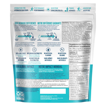 Liquid I.V. - Hydration Multiplier Electrolyte Drink Mix for Everyday - Hydration with Mango Pineapple flavour and Zero Sugar (18 sticks)