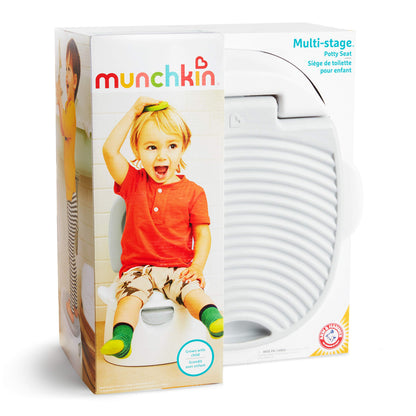 Munchkin Arm & Hammer Multi-Stage 3-in-1 Potty Seat, (Potty Chair, Trainer Ring and Step Stool), Grey Munchkin