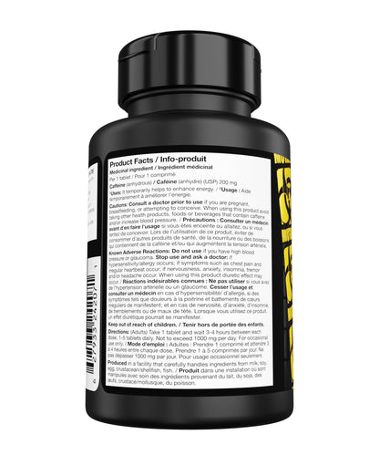 Mutant Caffeine - Maximum strength - 200mg caffeine equivalent - 240 tablets - Available at All In One Marketplace Canada