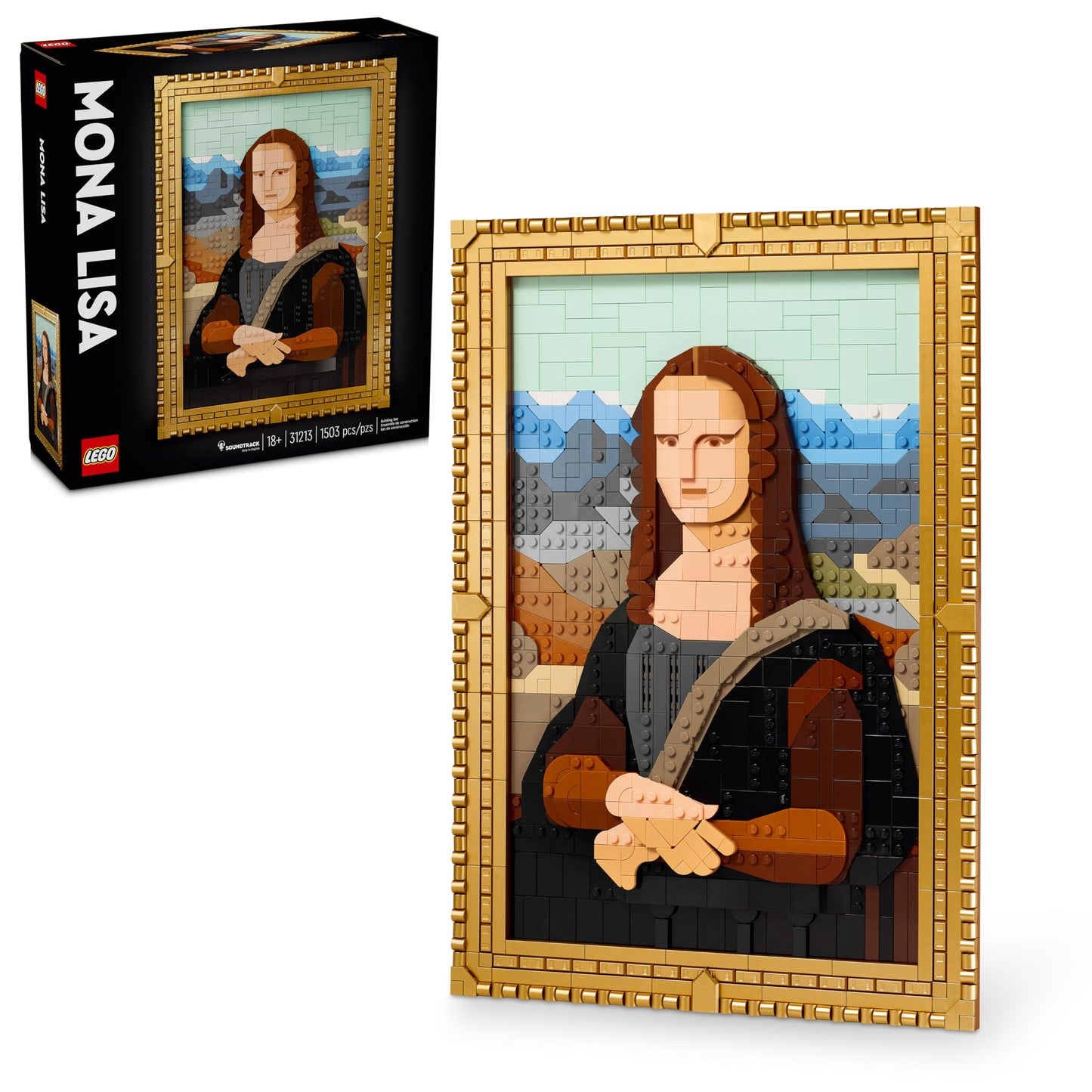 LEGO Art Mona Lisa Building Set - Leonardo da Vinci Wall Display, Ages 18+ - DIY Crafts for Men, Women - Great for Puzzle and Art Lovers - Birthday Gift Idea - Includes Detachable Frame - 31213 LEGO