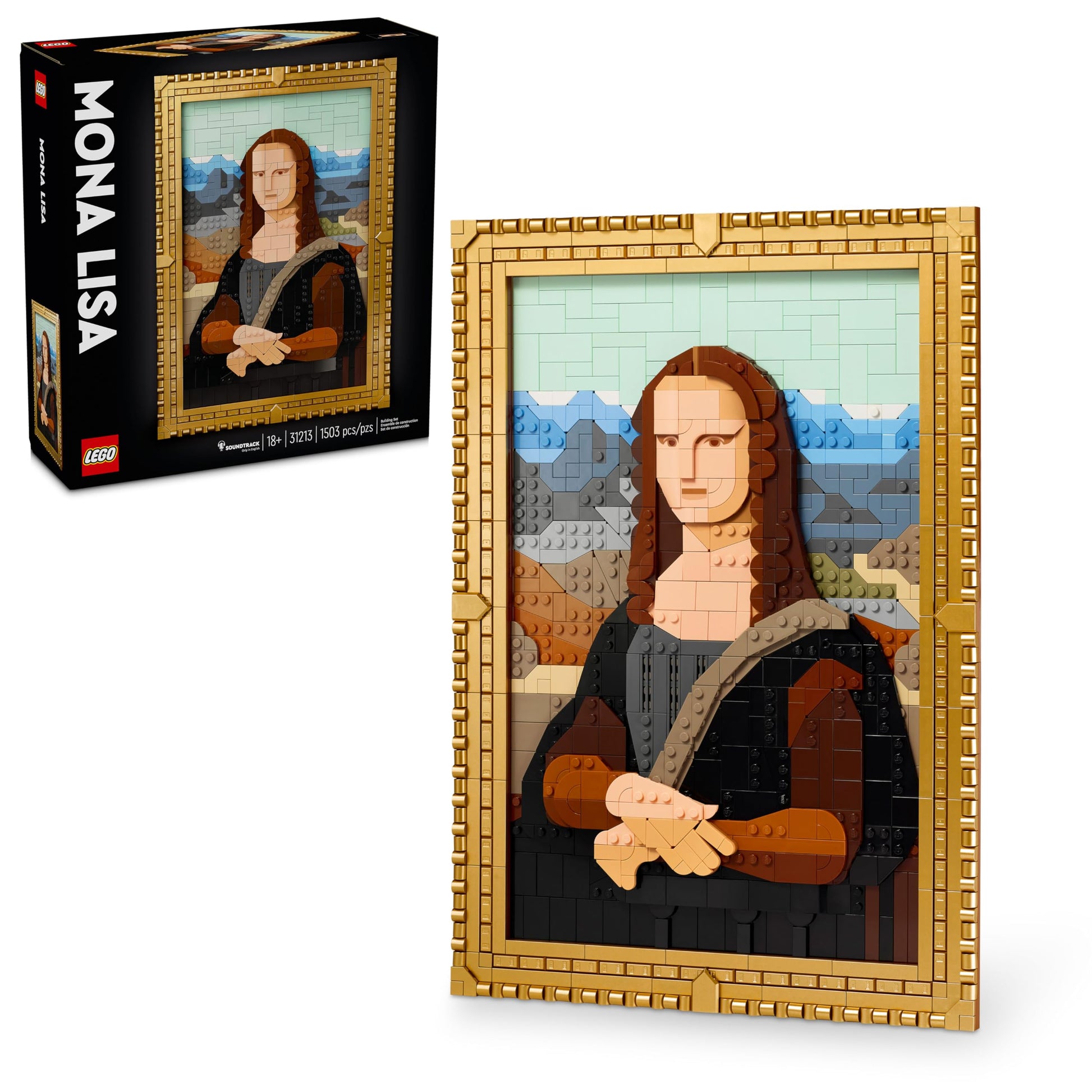 LEGO Art Mona Lisa Building Set - Leonardo da Vinci Wall Display, Ages 18+ - DIY Crafts for Men, Women - Great for Puzzle and Art Lovers - Birthday Gift Idea - Includes Detachable Frame - 31213 LEGO