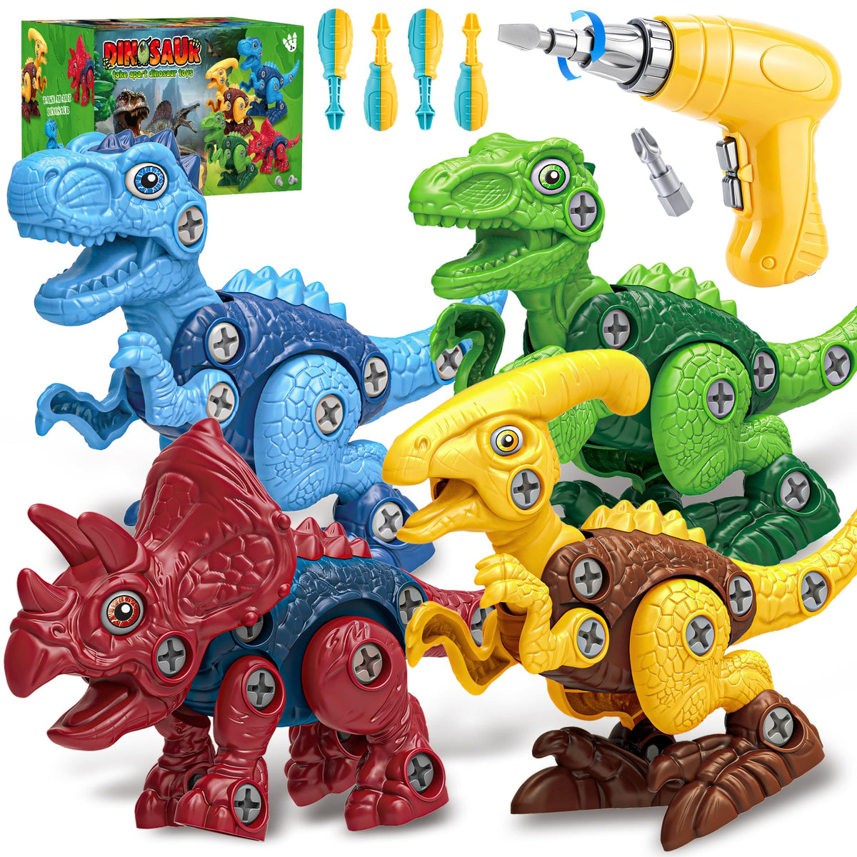 Take Apart Dinosaur Toys for Kids 3 4 5 6 7 - STEM Educational Building Toy 🍁 All In One Marketplace Canada