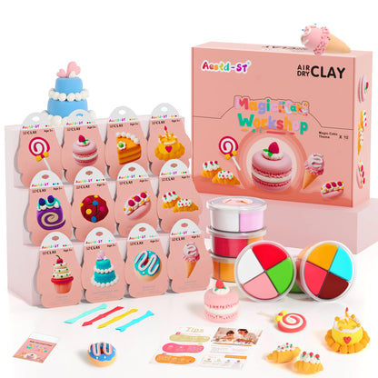 Aestd-ST Air Dry Clay Kit - Cake Themed, Modeling Clay for Kids 🍁 All In One Marketplace Canada