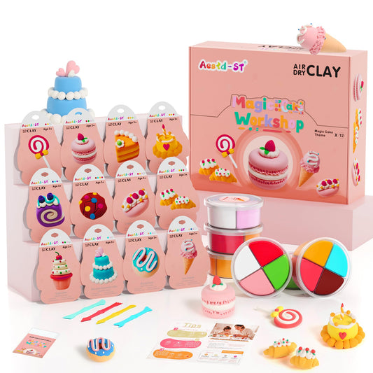 Aestd-ST Air Dry Clay Kit - Cake Themed, Modeling Clay for Kids 🍁 All In One Marketplace Canada