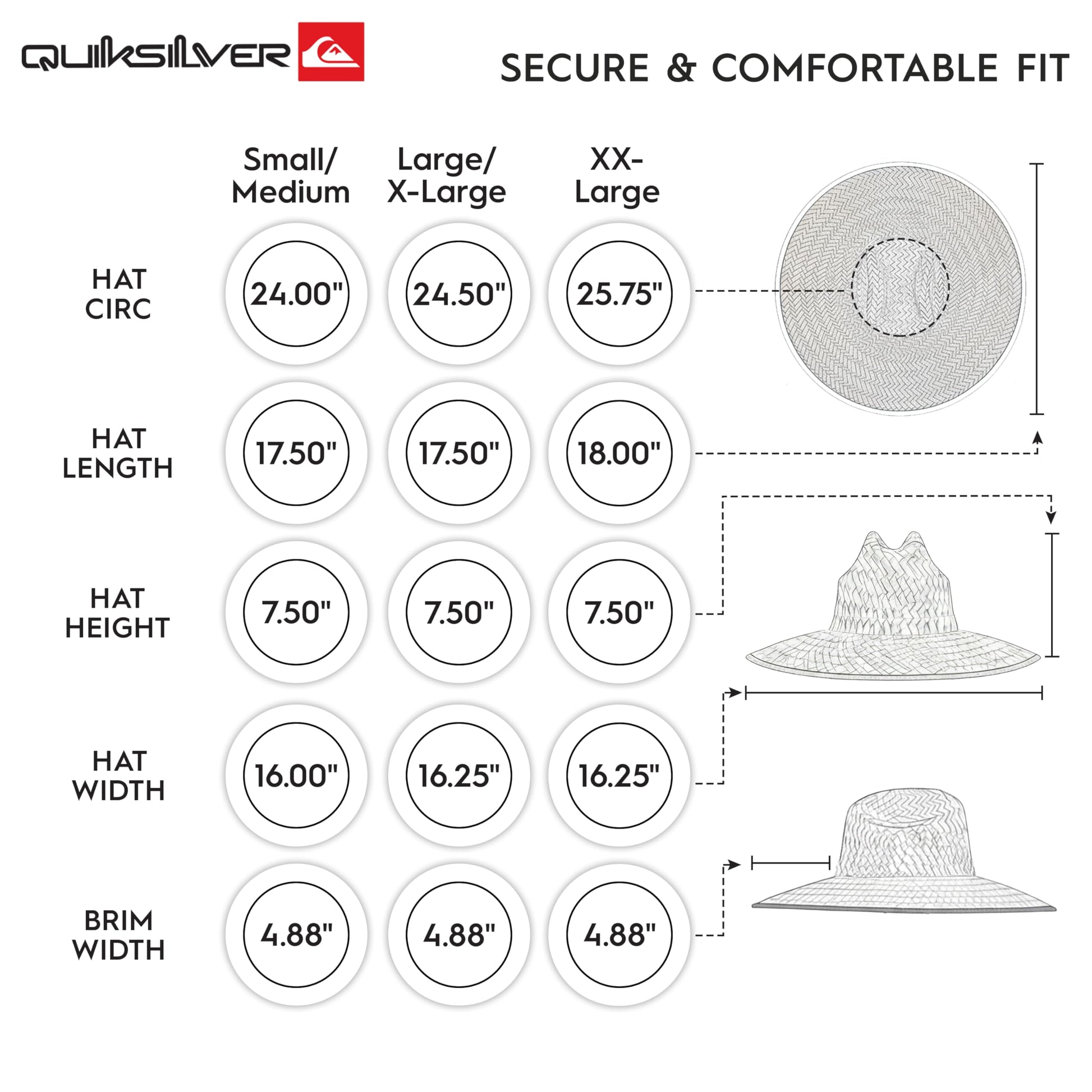 Quiksilver Men's Wide Brim Outdoor Lifeguard Straw Sun Hat, Natural, XX-Large Quiksilver