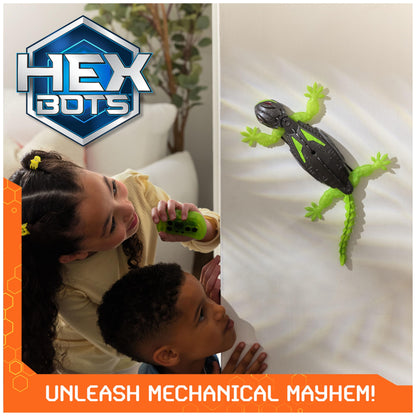HEX Bots Wall Crawler Gecko with Official Wall Climber Technology, Rechargeable Remote Control Robot Kids Toys, Prank Toys for Boys & Girls Ages 4 & Up