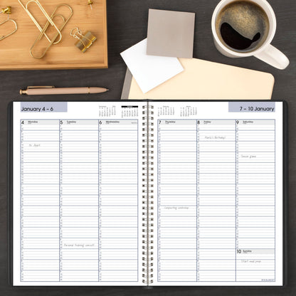 AT-A-GLANCE 2027 Appointment Book Planner, Weekly, 8" x 11", Quarter-Hourly, DayMinder, Black (G5200027)