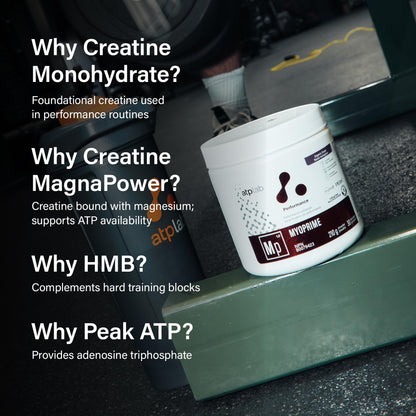 atplab Myoprime Creatine Monohydrate Powder, Creatine, Organic Grape, 210 g ATP LAB