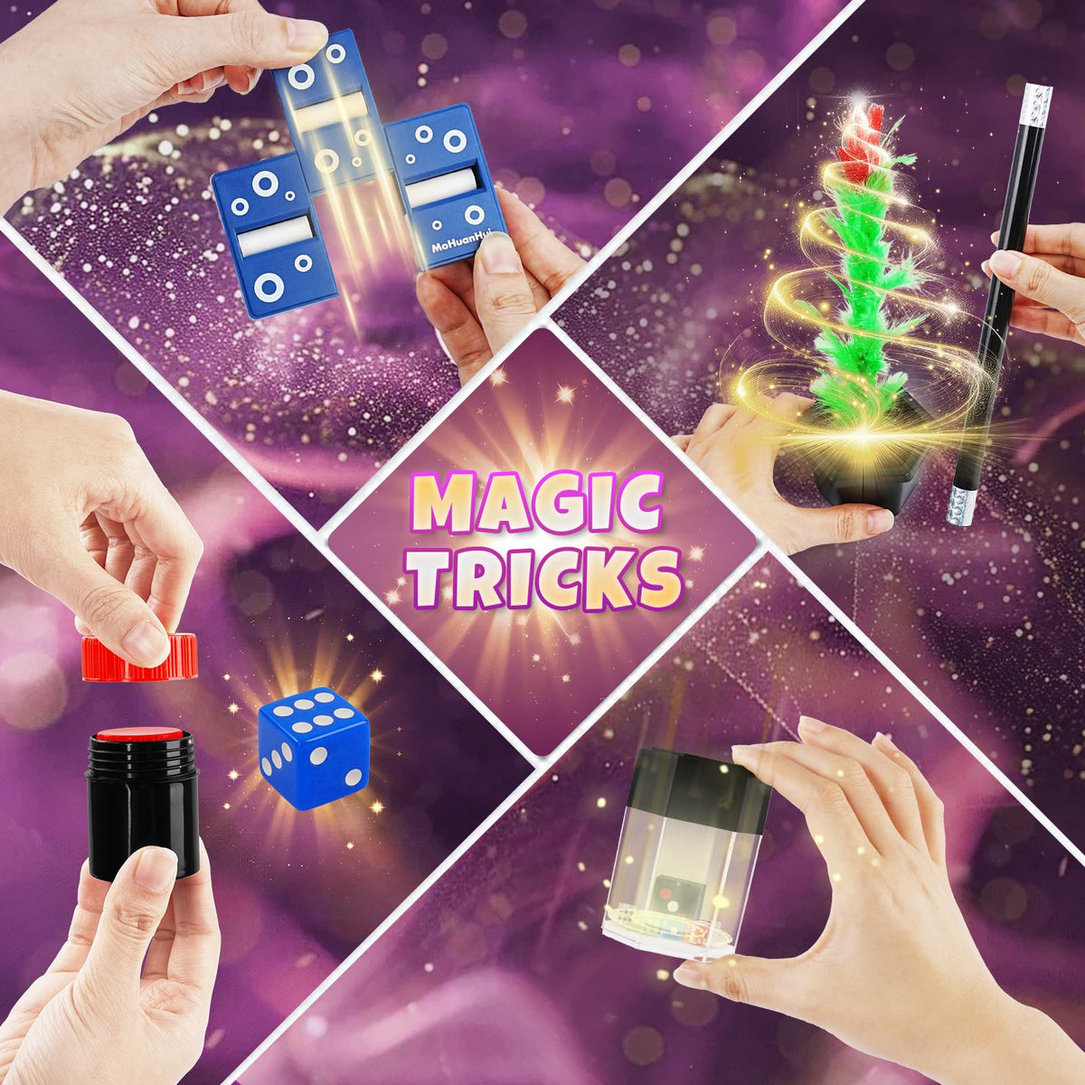 Magic Kit, Magic Tricks for Kids, Magic Set Includes Magic Wand Magician Costume, Pretend Play with Instruction for Kid Beginners, Christmas Halloween Birthday Gift Toys for Boys Girls Age 6-12 🍁 All In One Marketplace Canada
