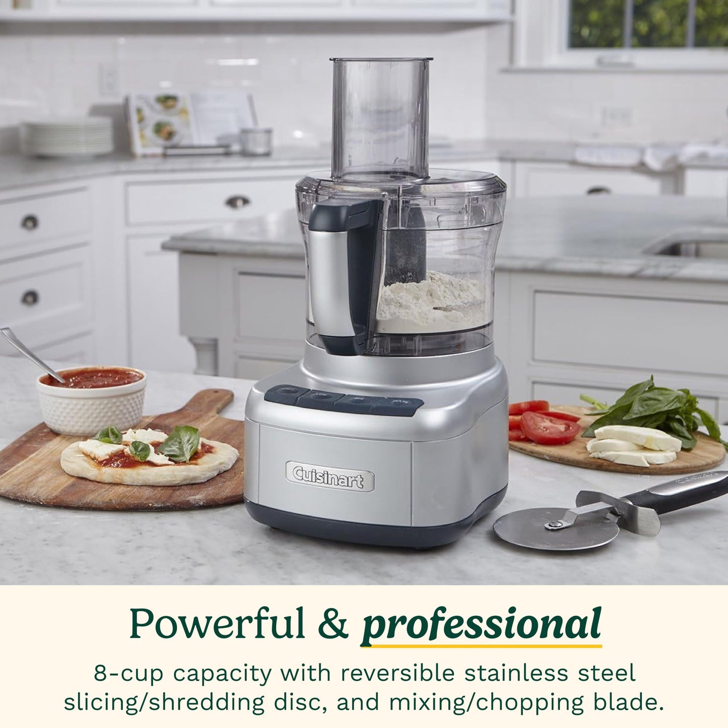 Cuisinart Elemental 8-Cup (2L) Food Processor, 350W, Silver (FP-8SVEC) 🍁 All In One Marketplace Canada Cuisinart