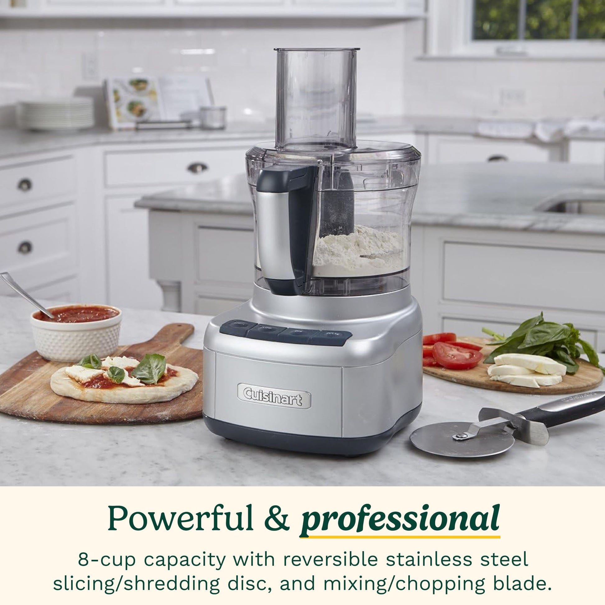 Cuisinart Elemental 8-Cup (2L) Food Processor, 350W, Silver (FP-8SVEC) 🍁 All In One Marketplace Canada Cuisinart
