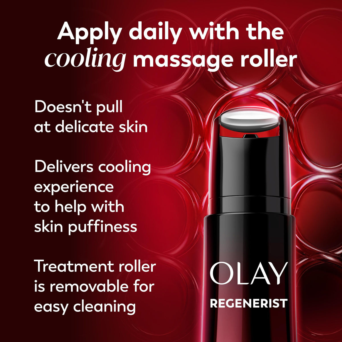 Olay Regenerist Neck and Face Roller, Neck Cream for Tightening and Firming, Anti-Aging Moisturizer for Women, Fragrance-Free, Anti-Wrinkle serum, Face Lift Cream with Hexa-Repair, NAD+, 50 mL