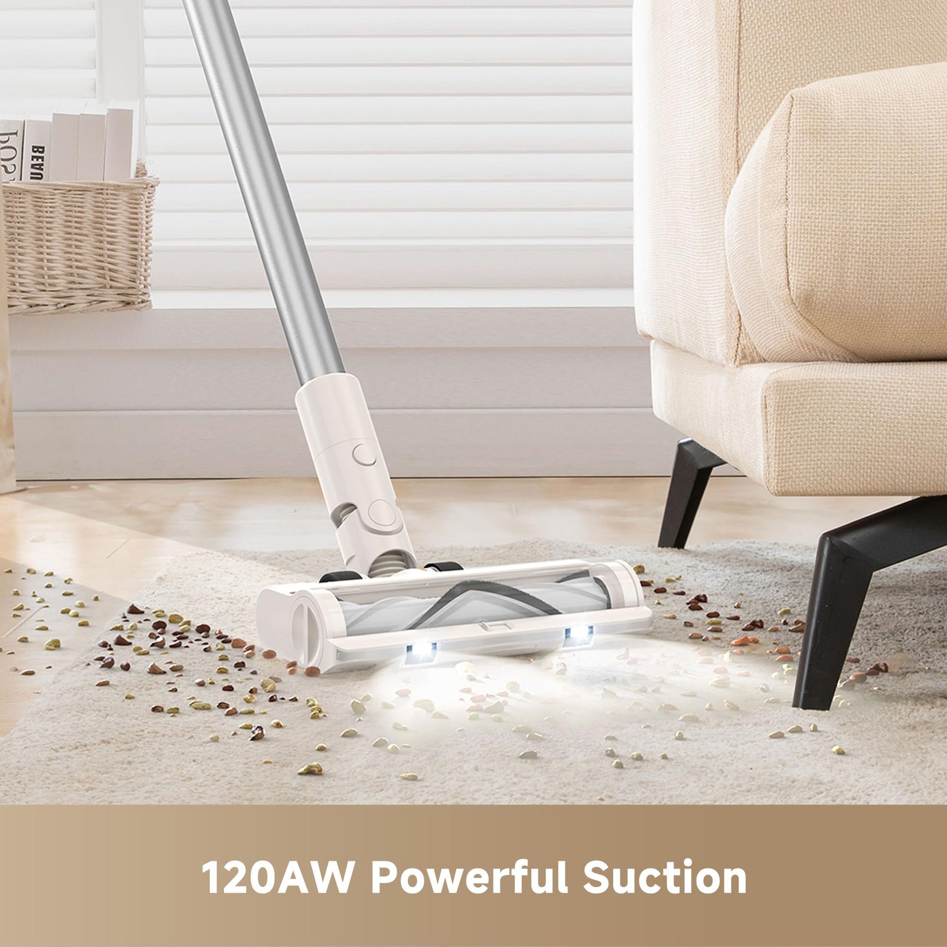 DREAME R10 Pure Cordless Vacuum Cleaner, Stick Vacuum Cleaner for Home, 120AW Powerful Suction, Anti-Tangle, LED Headlights, Up to 60 Mins Runtime, Lightweight for Carpet, Hard Floor, Pet Hair dreame