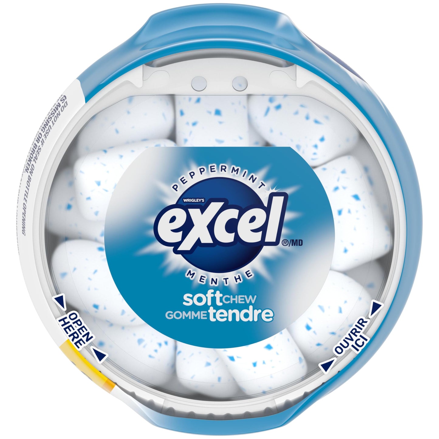 Excel Peppermint Sugar-Free Soft Chew Gum - 40 Pieces, 6-Pack Bundle