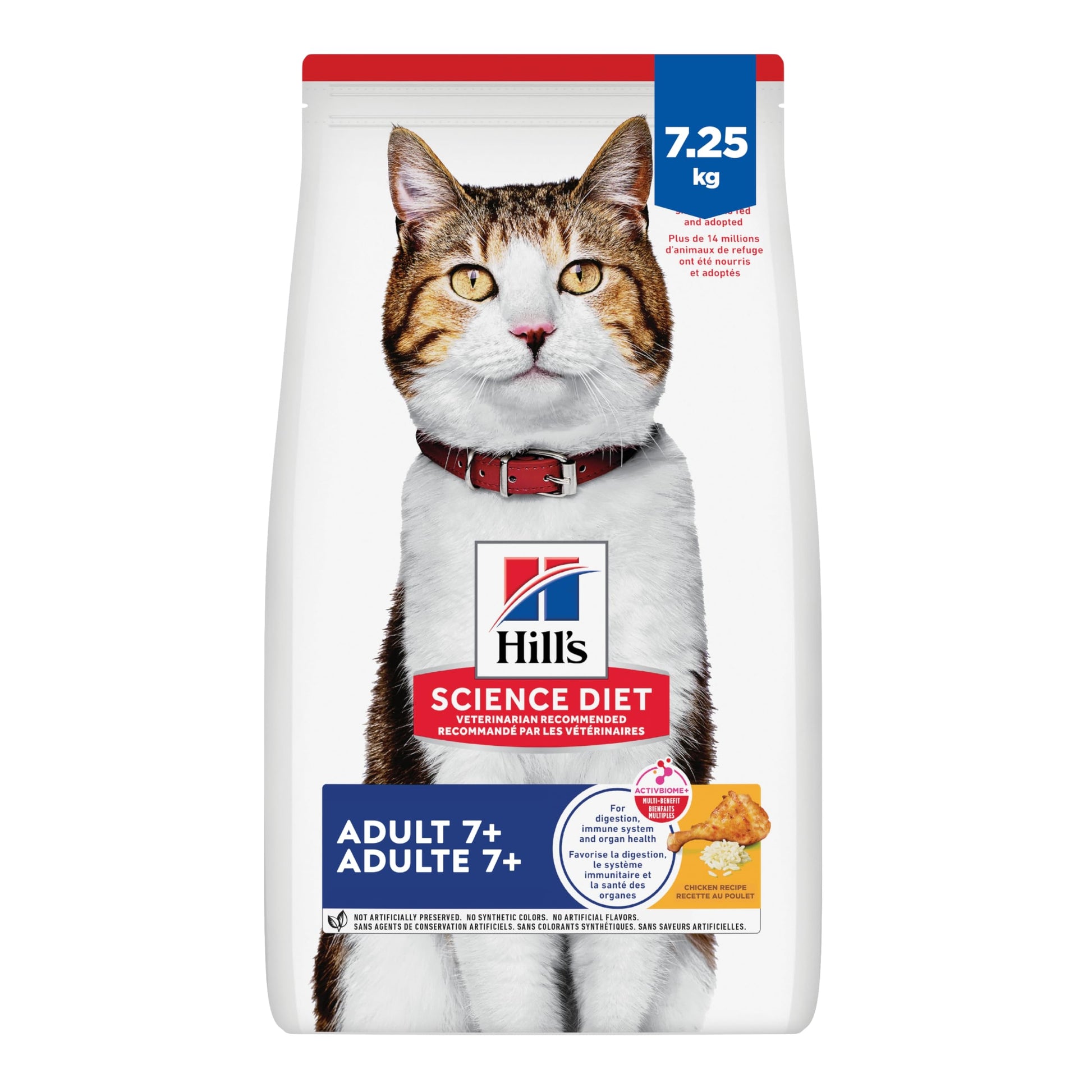 Hill's Science Diet Senior 7+ Chicken Recipe Dry Cat Food 7.25 kg Bag Hill's Science Diet
