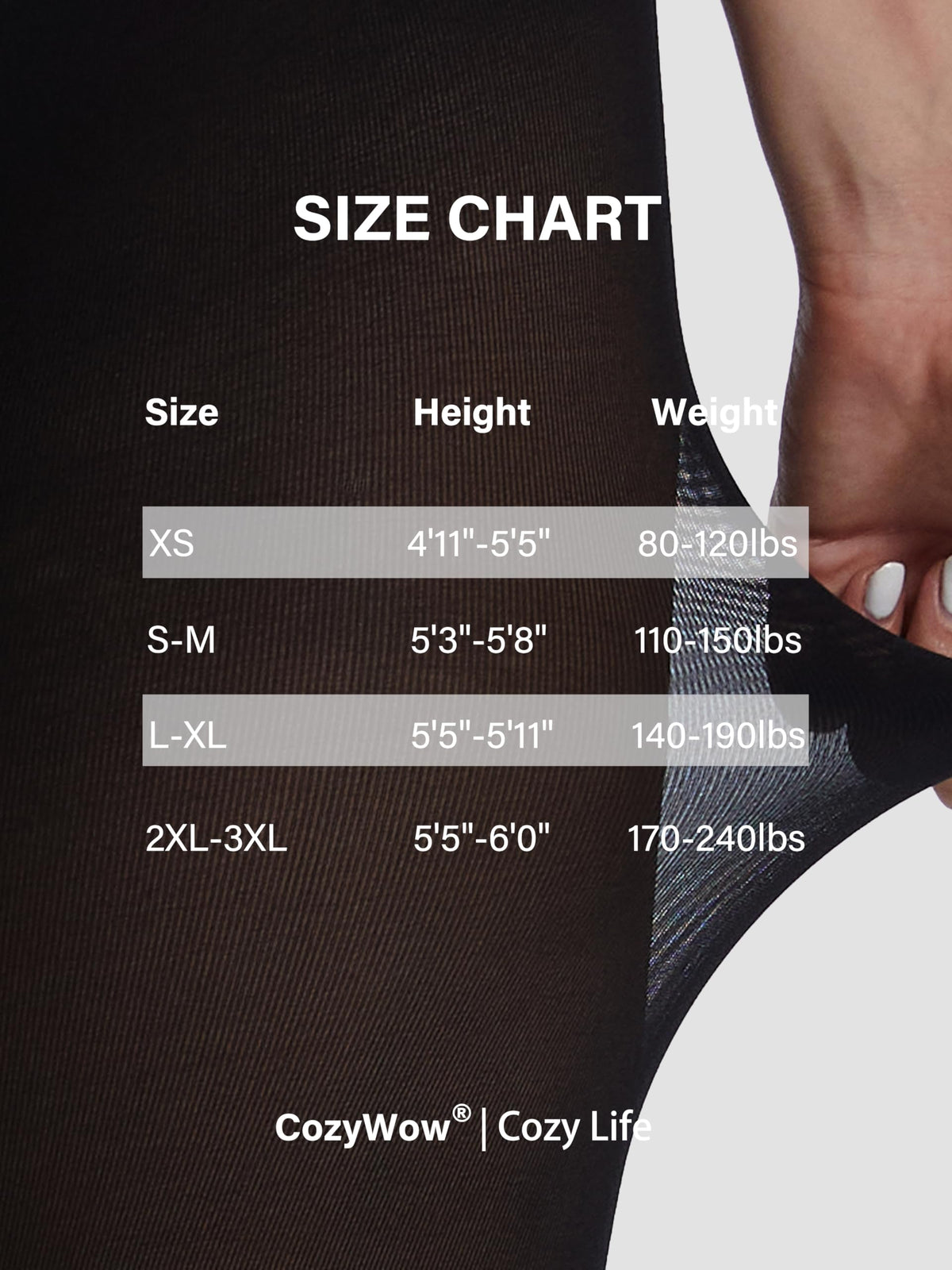 CozyWow Women's 80 Denier Run Resistant Tights black xs 🍁 All In One Marketplace Canada