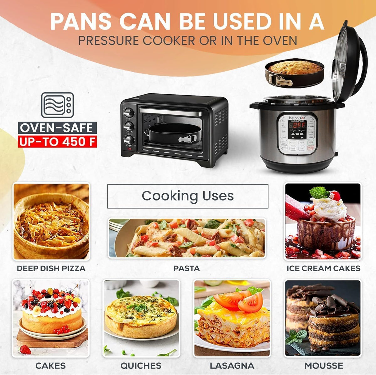 Cake Pans with Baking Supplies | 100 Pcs Springform Pan Set Includes 3 Round Non-Stick Moule a Gateau (4,7,9 inches Baking Pan)-Icing Tips-Leveler–Leak Proof Cheesecake Pan-Baking Set & EBook By RFAQK 🍁 All In One Marketplace Canada