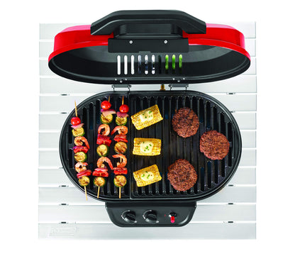 Coleman RoadTrip 225 Portable Tabletop Propane Grill, Gas Grill with 2 Adjustable Burners, Instastart Ignition, and 11,000 BTUs of Power; 225 Sq. In. Cooking Area Coleman