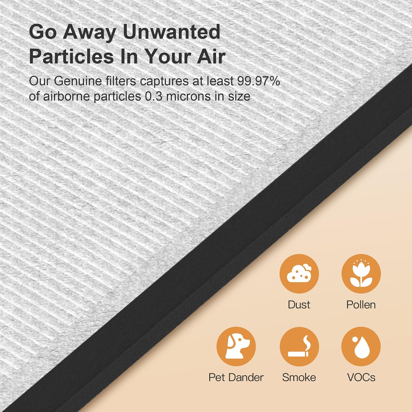 MORENTO 2 Pack HY4866 Genuine Air Purifier Replacement Filter for HY4866 Air Purifier, Enhanced Version - Available at All In One Marketplace Canada