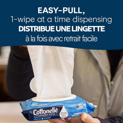 Flushable Wet Wipes, Cottonelle FreshCare, Biodegradable & Septic Safe, 16 Flip-Top Packs of 42 (672 Wipes) 🍁 All In One Marketplace Canada
