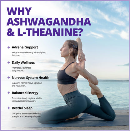 CanPrev Adrenal Chill Women, 90 Veg Capsules, 45-Day Supply with 300mg KSM-66 Ashwagandha & L-Theanine for Calm Focus & Relaxation, Non-GMO, Made in Canada - Available at All In One Marketplace Canada