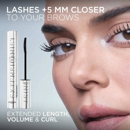 L’Oréal Paris Extensionist Mascara, Lengthening Mascara, Extension-like Length & Volume, For Sensitive Eyes, Clump-Free, True Brown WSH, 9.9 mL