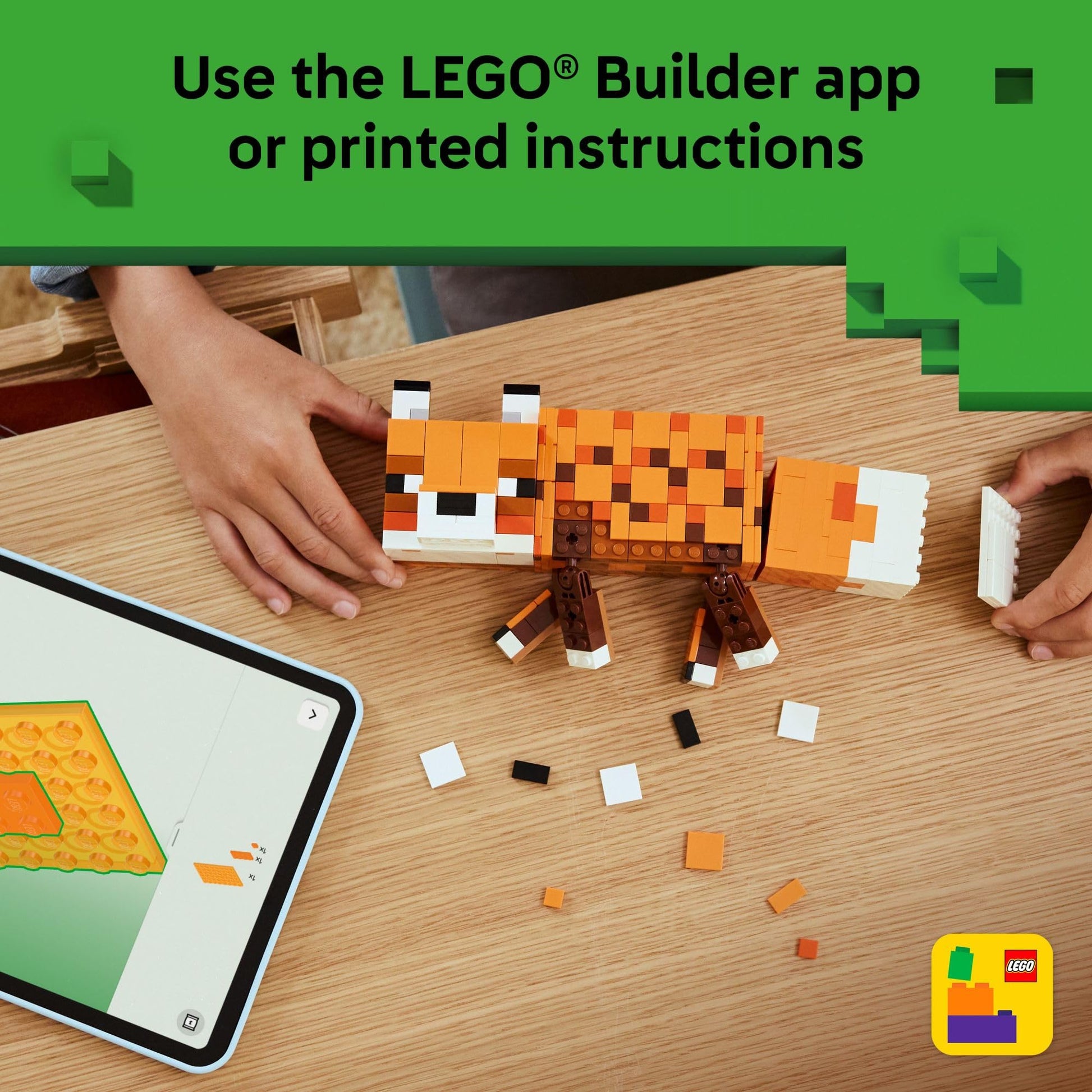 LEGO Minecraft The Fox Building & Pretend Play Toy for Boys & Girls - Poseable Video Game Character for Kids, Ages 10+ - Room Decor for Gaming Fans - Gift Idea for Birthdays - 21588 LEGO