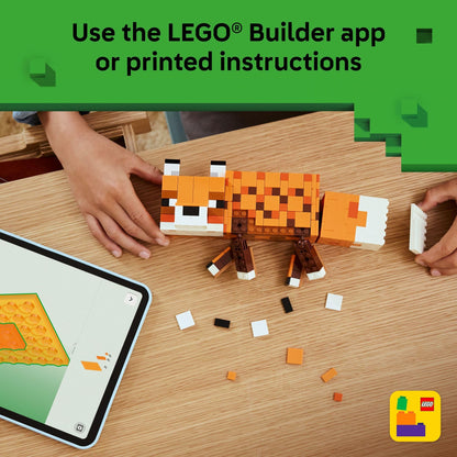 LEGO Minecraft The Fox Building & Pretend Play Toy for Boys & Girls - Poseable Video Game Character for Kids, Ages 10+ - Room Decor for Gaming Fans - Gift Idea for Birthdays - 21588 LEGO