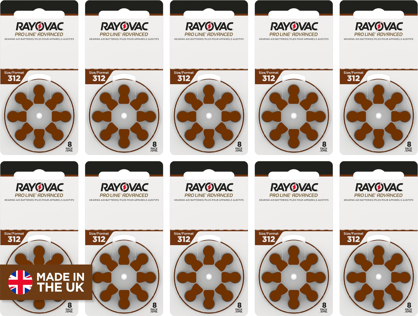 RAYOVAC® ProLine Size 312 Hearing Aid Batteries (80 Batteries) - Available at All In One Marketplace Canada