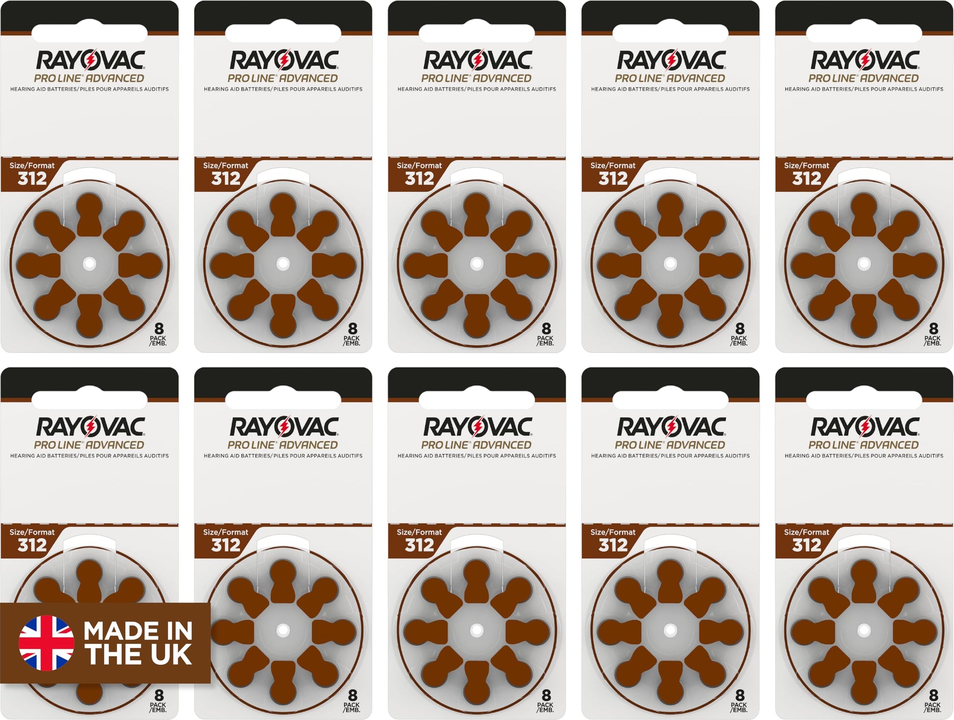 RAYOVAC® ProLine Size 312 Hearing Aid Batteries (80 Batteries) - Available at All In One Marketplace Canada