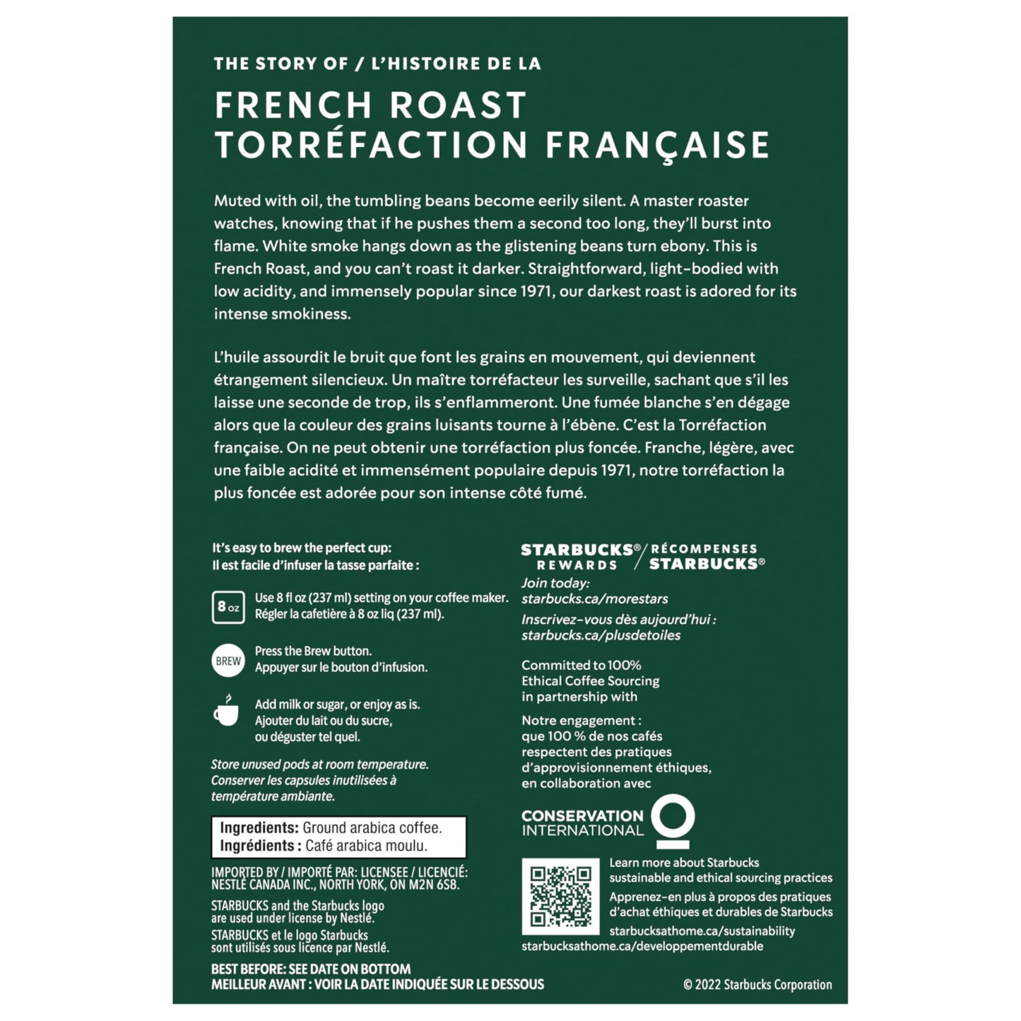 Starbucks French Roast K-Cup Pods, Dark Roast Coffee, 24 Count
