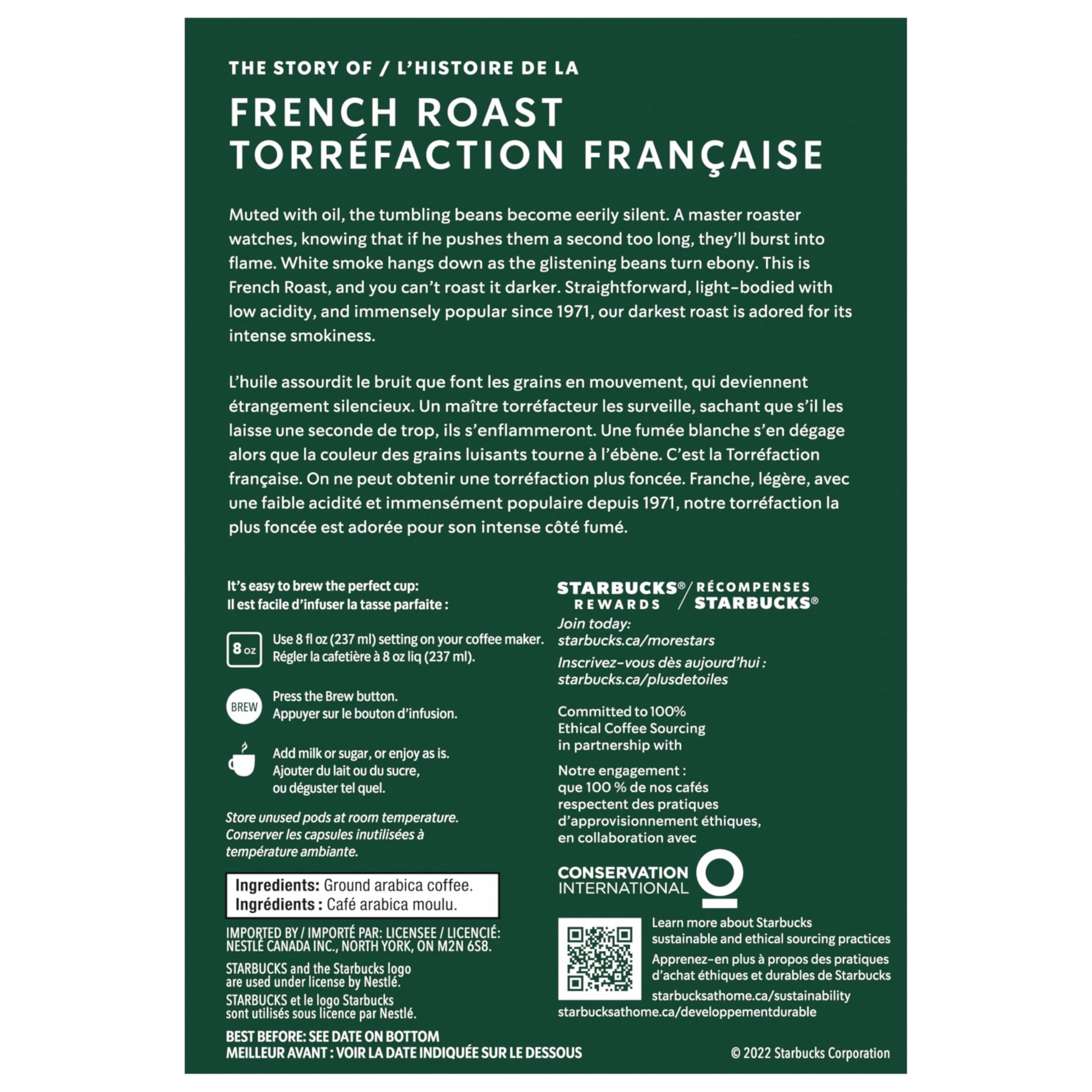 Starbucks French Roast K-Cup Pods, Dark Roast Coffee, 24 Count