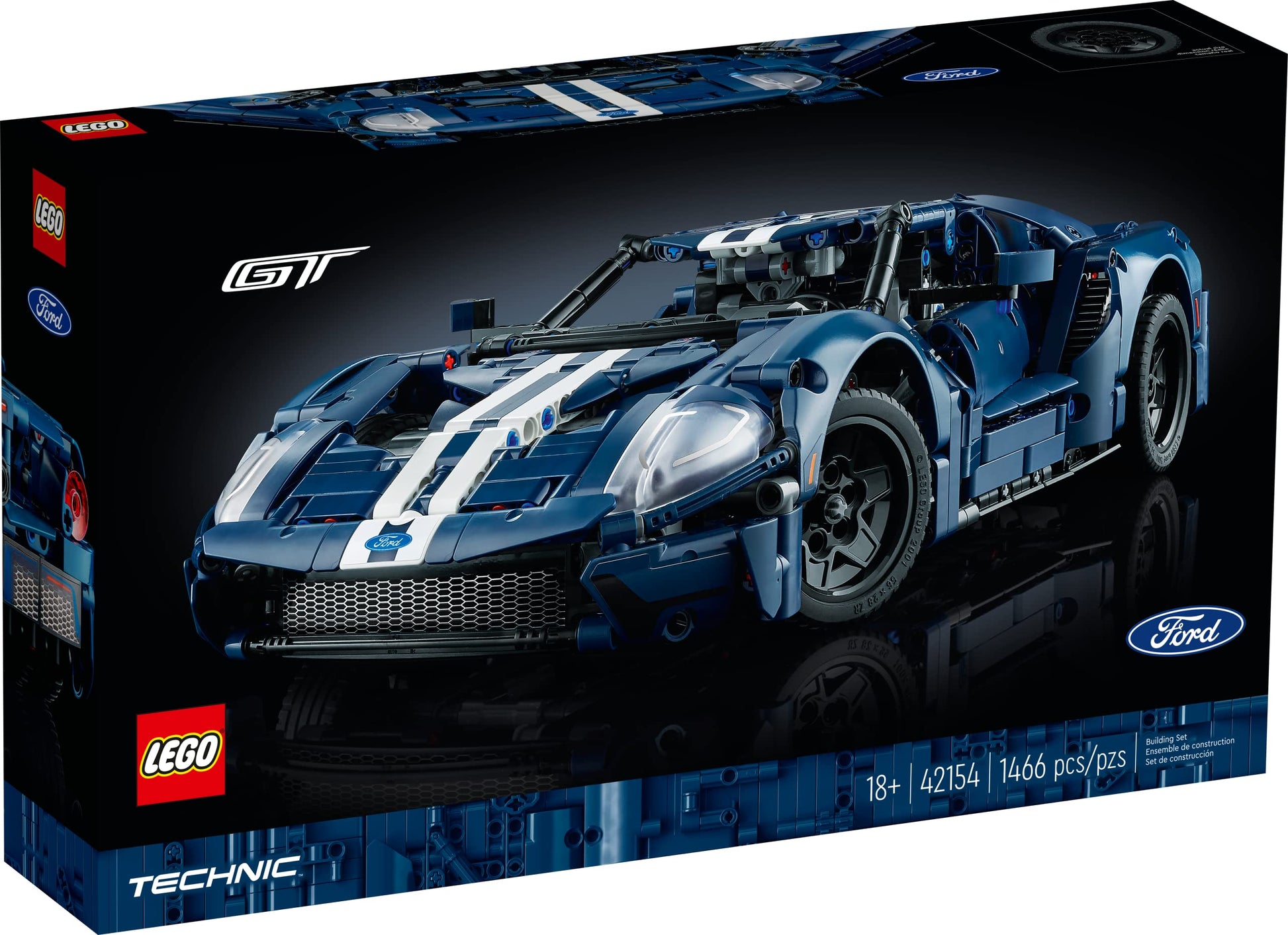LEGO Technic 2022 Ford GT 42154 Car Model Kit for Adults to Build, Collectible Set, 1:12 Scale Supercar with Authentic Features, Gift Idea That Fuels Creativity and Imagination LEGO