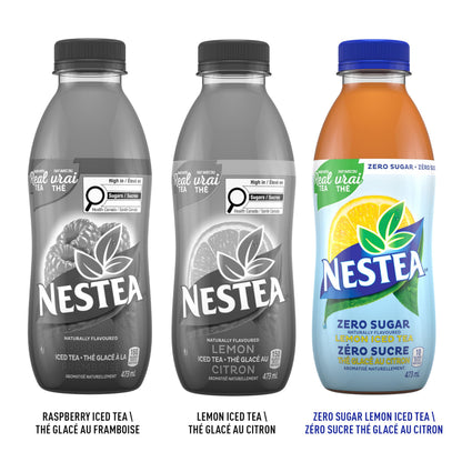 Nestea Naturally Flavoured, Zero Sugar Lemon Iced Tea, 473mL, 12 Count