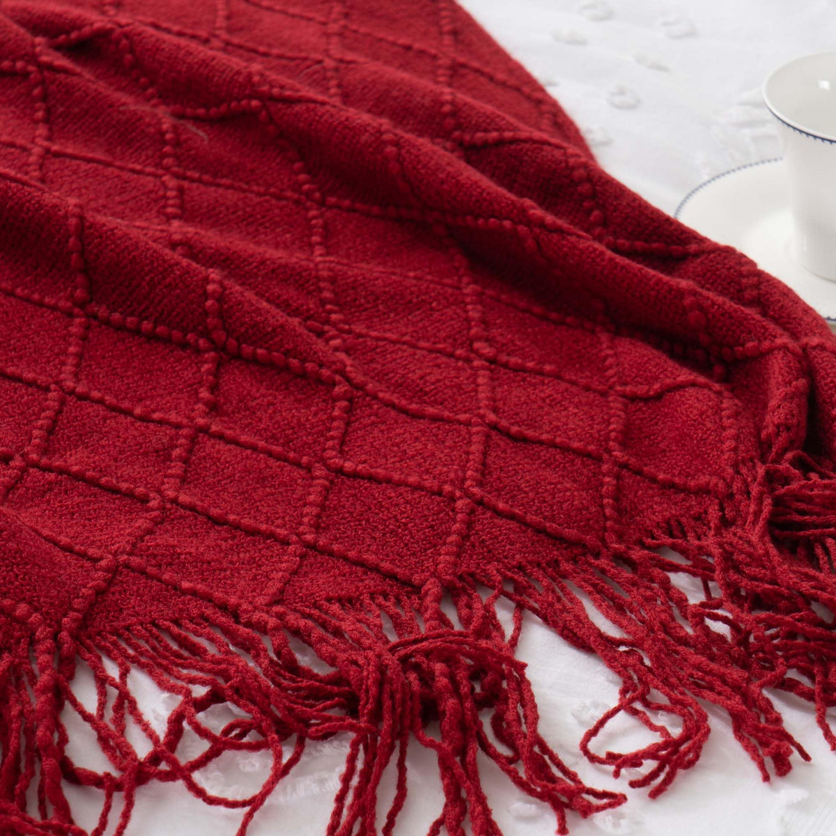 Battilo Red Throw Blanket for Couch, 50"x60" 🍁 All In One Marketplace Canada