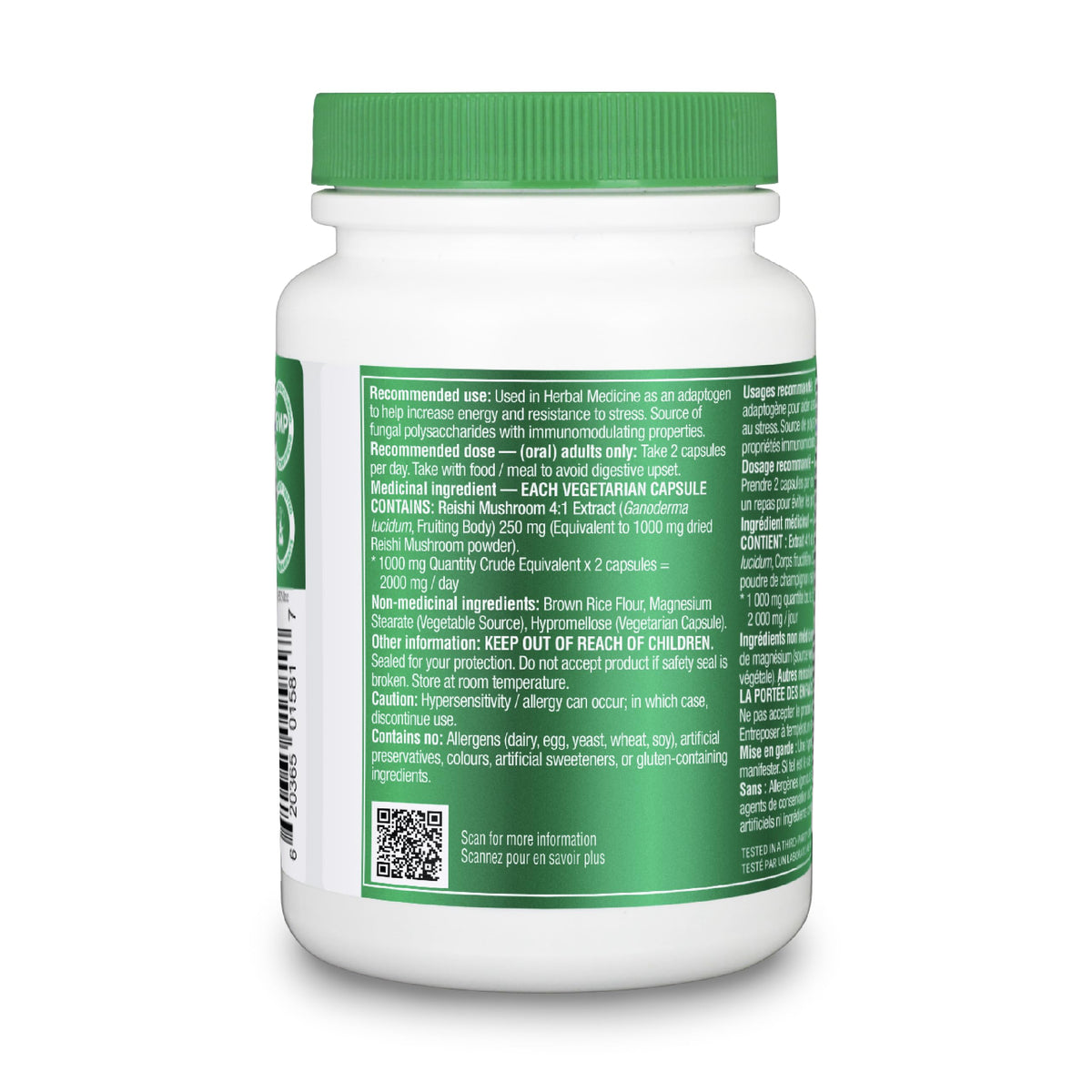 Organika Mushroom Extract - Reishi 180 Vcaps