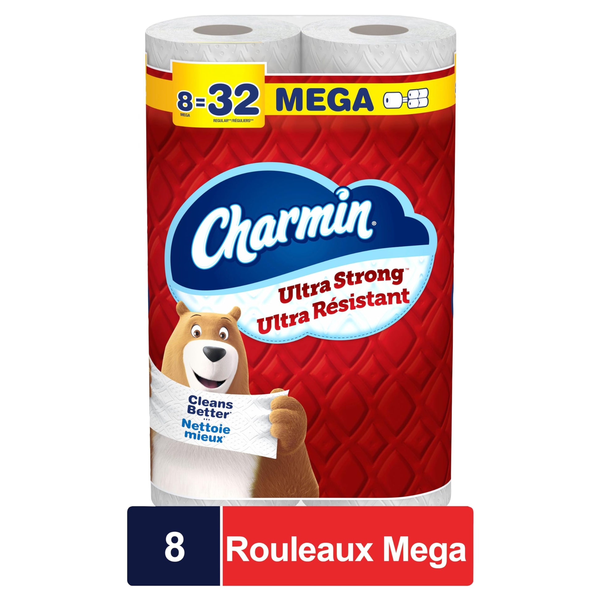 Charmin Toilet Paper Ultra Strong, 24 Mega Rolls = 96 Regular Rolls - Available at All In One Marketplace Canada