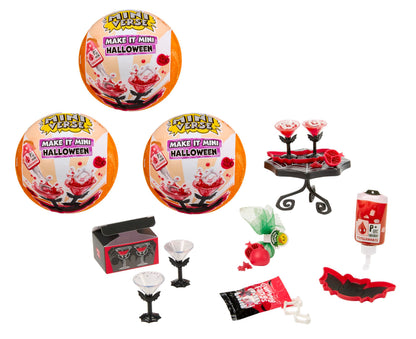 MGA's Miniverse Make It Mini Halloween (Lot de 3) 2026, Les Noces funèbres, mini objets de collection, emballage mystère, effrayant, Halloween, saisonnier, DIY, loisirs créatifs, résine, NON comestible, collectionneurs, 8 ans et +