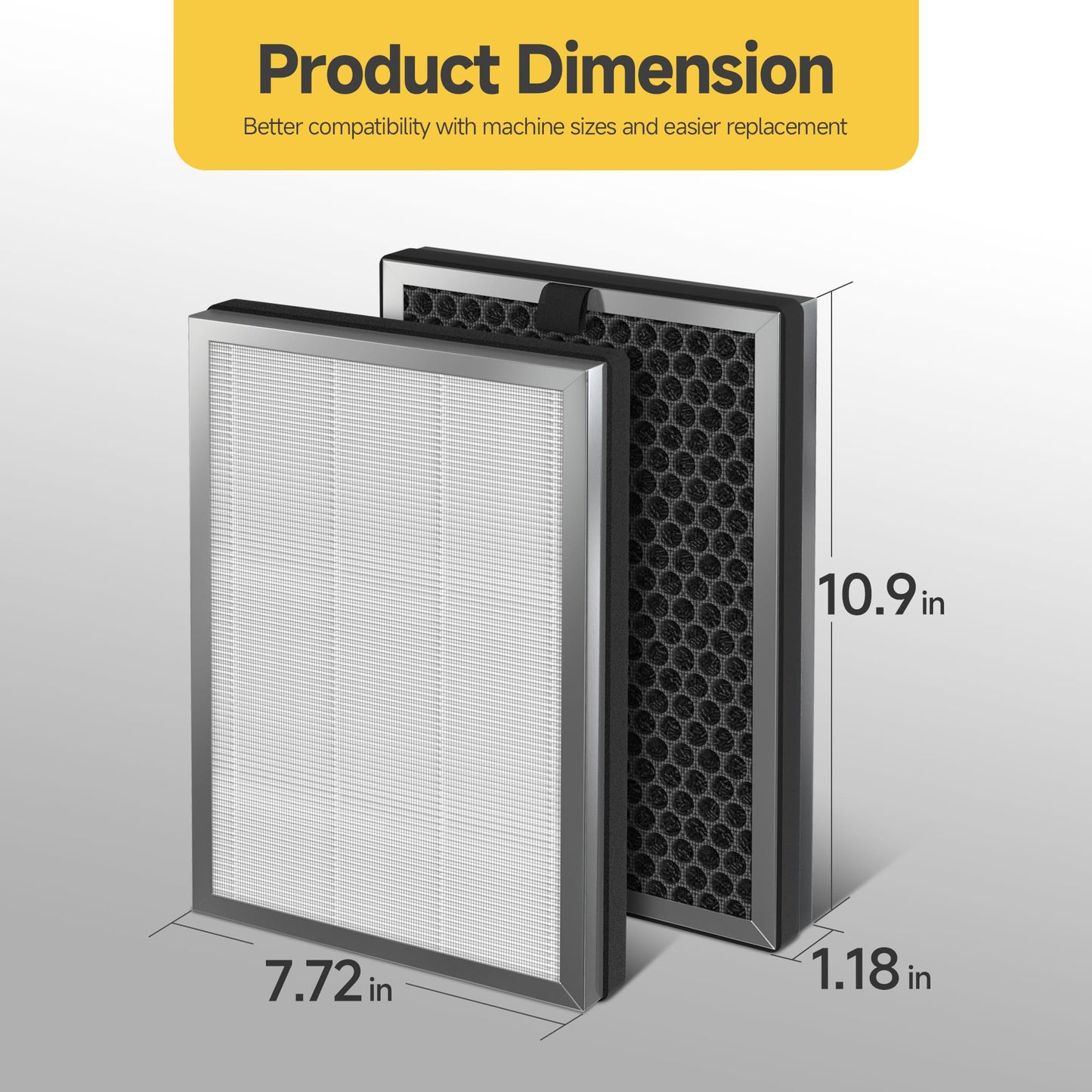 𝟒 X JF260 HEPA Replacement Filter Compatible With Jafända JF260 Air Purifier ＆ JF260S Smart Air Purifier, DeedMo AP-1273 Air Purifiers, Part Number JF260-RF, 3-in-1 True HEPA and Activated Carbon - Available at All In One Marketplace Canada