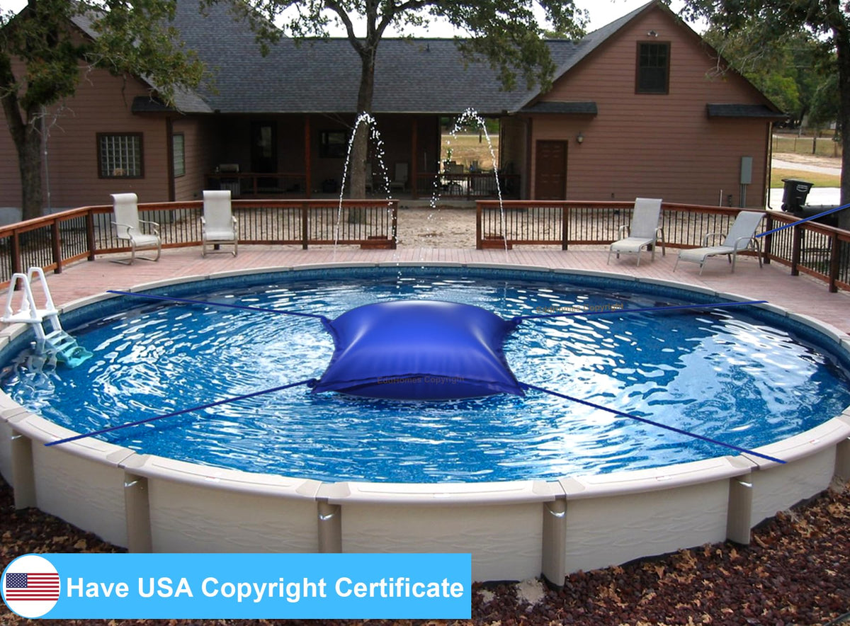 EddHomes 4x4ft Pool Pillow for Above Ground Pools, 0.5mm Extra Thick & Strong Cold-Resistant Pool Pillows for Closing Winter, Pool Pillow for Winterizing to Last All Season 🍁 All In One Marketplace Canada