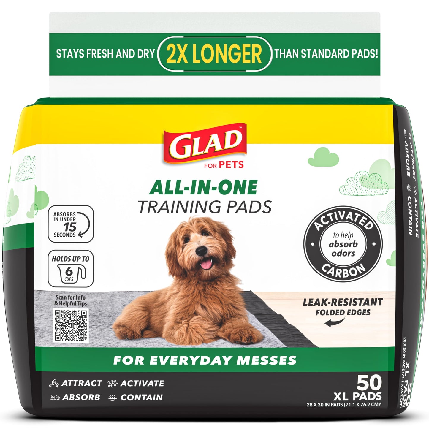 Glad for Pets XL Charcoal Training Pads for Dogs and Puppies, 50 Count 🍁 All In One Marketplace Canada