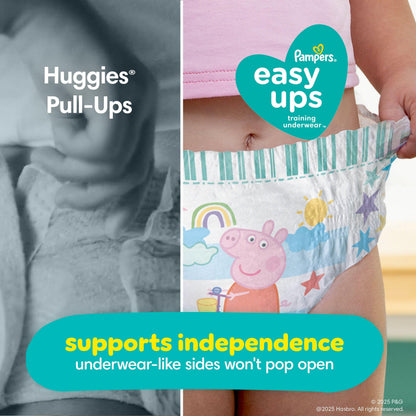 Pampers Easy Ups Girls & Boys Potty Training Pants, Size 5 (3T4T), 66 Count, Peppa Absorbent Training Underwear, Up to 100% Leakproof Day and Night, Hypoallergenic 🍁 All In One Marketplace Canada