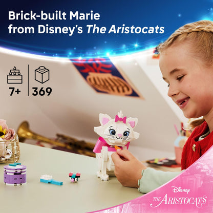 LEGO Disney The Aristocats Adorable Marie Toy Building Set - Bedroom or Desk Decor for Girls & Boys, Ages 7+ - Disney Gifts for Kids & Fans - 43286 LEGO