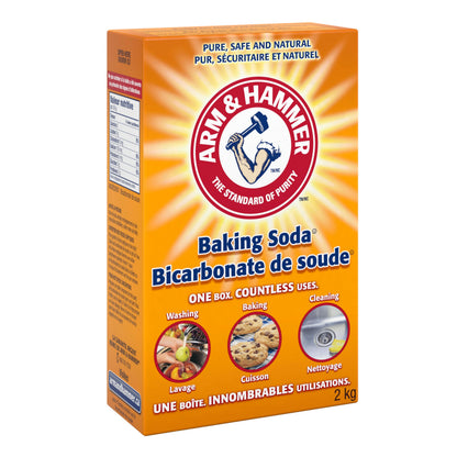 Arm & Hammer Pure Baking Soda – Multi-Purpose Cleaner, Natural Odour Eliminator & Baking Essential – Large Value Size – 2 kg (Pack of 1)