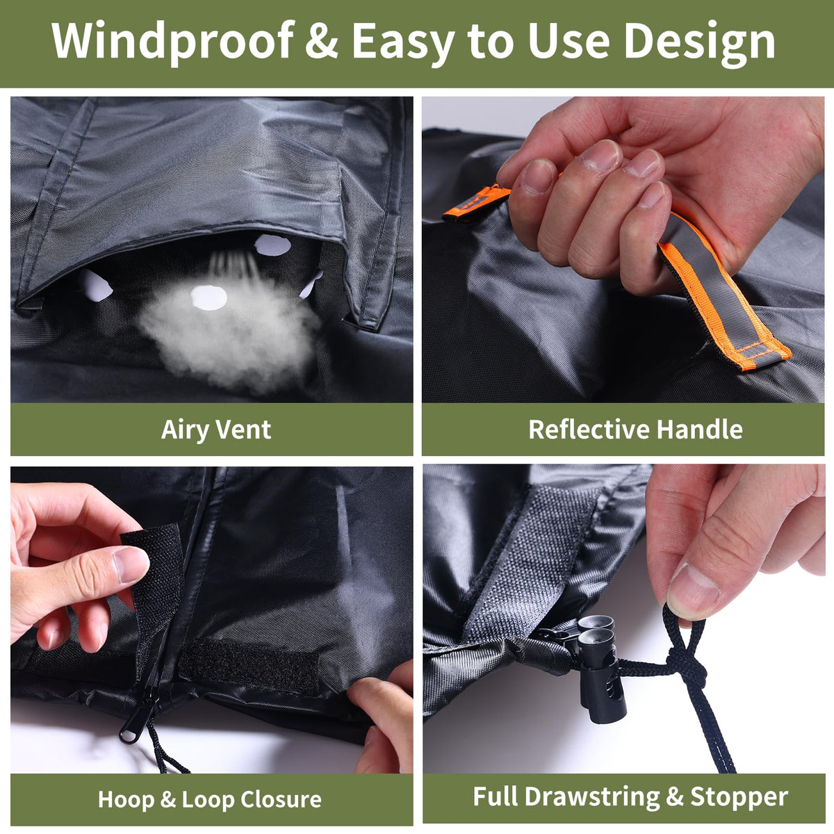 Tire Storage Covers Waterproof, 420D Oxford Fabric Large Tire Covers for Storage, Universal Tire Covers Winter Storage Outdoor, Waterproof Zipper,Air Vent (Holding 4 Tires Within 32 Inch Diameter) 🍁 All In One Marketplace Canada